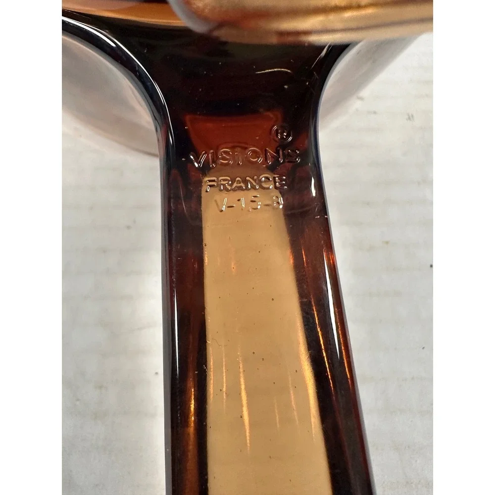 Visions by‎ Corning Amber Glass Double Boiler Set V-1.5-B 1.5L France 3 Piece